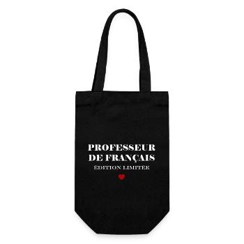 Professeur de français - Sac à bouteille - noir - Devant