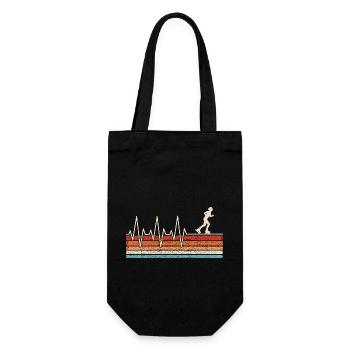 Inline Skating Heartbeat - Gift Bag for Bottles - black - Front