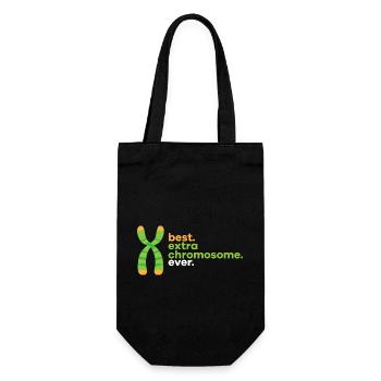 Best Extra Chromosome Ever Down Syndrome Awareness - Gift Bag for Bottles - black - Front