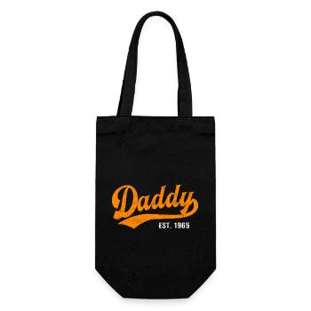 Daddy - Bester Dad Daddy Papa der Welt - est. 1965 - Geschenkbeutel für Flaschen - Schwarz - Vorne