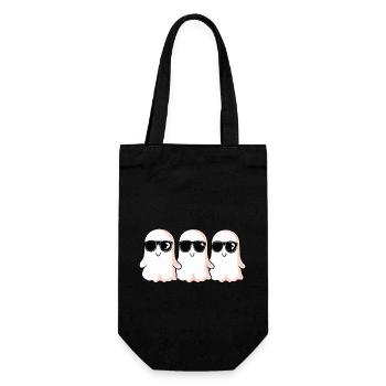 Fantômes Halloween Cool - Sac à bouteille - noir - Devant