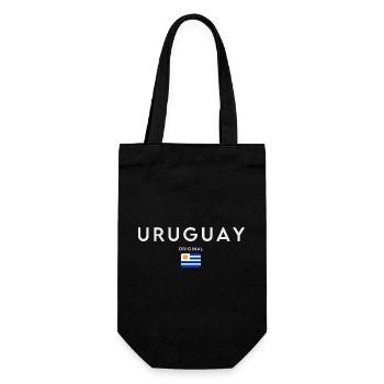 Flag of Uruguay, Uruguayan pride - Gift Bag for Bottles - black - Front