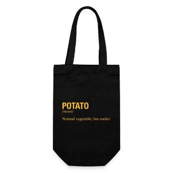 POTATO Kartoffel - Geschenkbeutel für Flaschen - Schwarz - Vorne