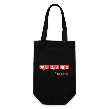 likes - Geschenkbeutel für Flaschen - Schwarz - Vorne