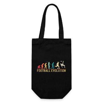 Football Evolution Timeline Design - Gift Bag for Bottles - black - Front