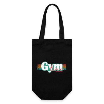 Gym Time – No Excuses Fitness Design Fitnessstudio - Gift Bag for Bottles - black - Front