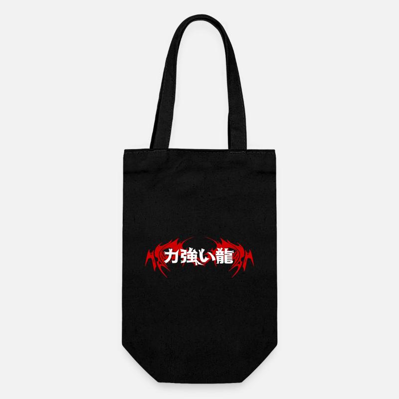 Drachen-Emblem Japanisch - Geschenkbeutel für Flaschen - Schwarz