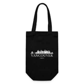 Vancouver Skyline, Vancouver Canada - Gift Bag for Bottles - black - Front