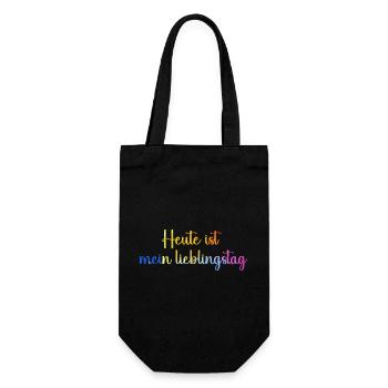 heute_ist_mein_lieblingstag_bunt_farben_ - Gift Bag for Bottles - black - Front