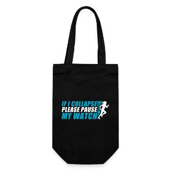 Si je m’effondre drôle course à pied coureur de jogging - Sac à bouteille - noir - Devant