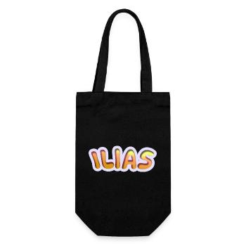 Ilias als Job - Geschenkbeutel für Flaschen - Schwarz - Vorne