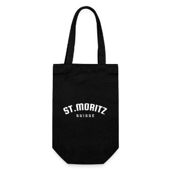 St. Moritz - Suisse - Switzerland - Swiss - Gift Bag for Bottles - black - Front