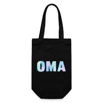 Patchwork Gift Idea for Grandma Mother's Day - Gift Bag for Bottles - black - Front