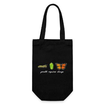Inspiring butterfly fan graphic - Gift Bag for Bottles - black - Front