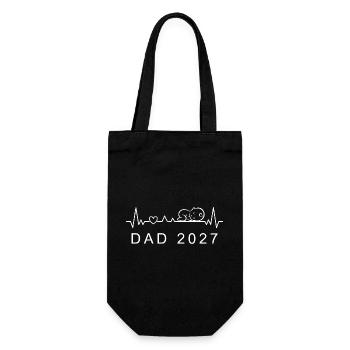 Future Dad 2027 Heartbeat Announcement Pregnancy - Gift Bag for Bottles - black - Front