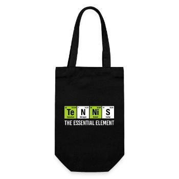Tennis: Wesentliches Element: Lustige Chemie. - Geschenkbeutel für Flaschen - Schwarz - Vorne