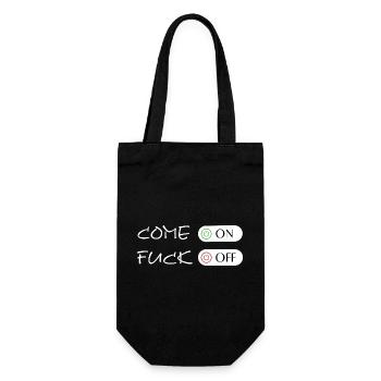 FUCK OFF, Come on - Fuck off, Fuck Off - Geschenkbeutel für Flaschen - Schwarz - Vorne