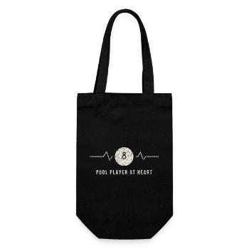Pool Player At Heart - Gift Bag for Bottles - black - Front