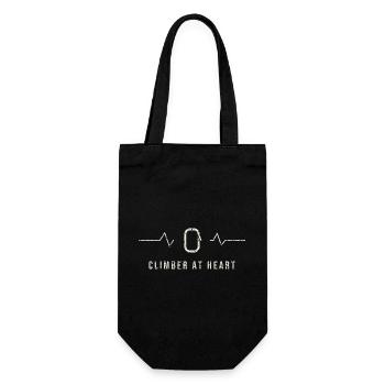Grimpeur au cœur battement de cœur - Sac à bouteille - noir - Devant