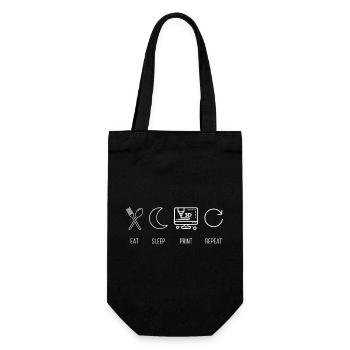 Mange, Dors, Imprime, Répète Imprime 3D Maker - Sac à bouteille - noir - Devant