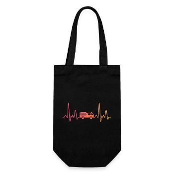 Fire Truck Sunset Heartbeat Pumped - Gift Bag for Bottles - black - Front