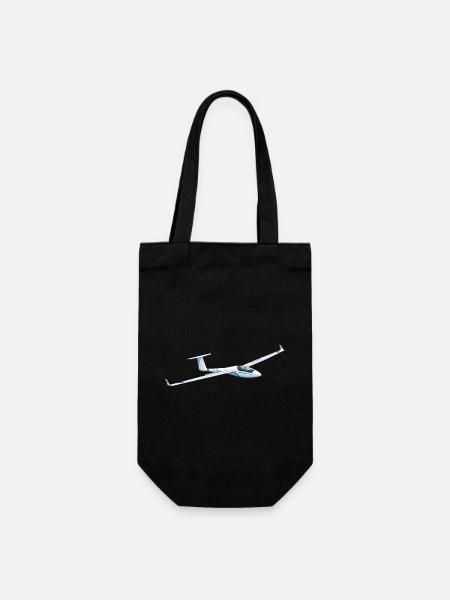 Segelflugzeug - Geschenkbeutel für Flaschen - Schwarz