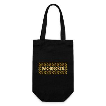 Berufung Dachdecker - Geschenkbeutel für Flaschen - Schwarz - Vorne