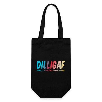 DILLIGAF does it look like I give a fuck - Gift Bag for Bottles - black - Front