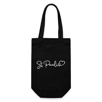 St. Pauli Herzschlag Sankt Pauli Kiez Liebe - Geschenkbeutel für Flaschen - Schwarz - Vorne