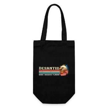 Vintage Distressed Desantis 2024 Wahl - Geschenkbeutel für Flaschen - Schwarz - Vorne
