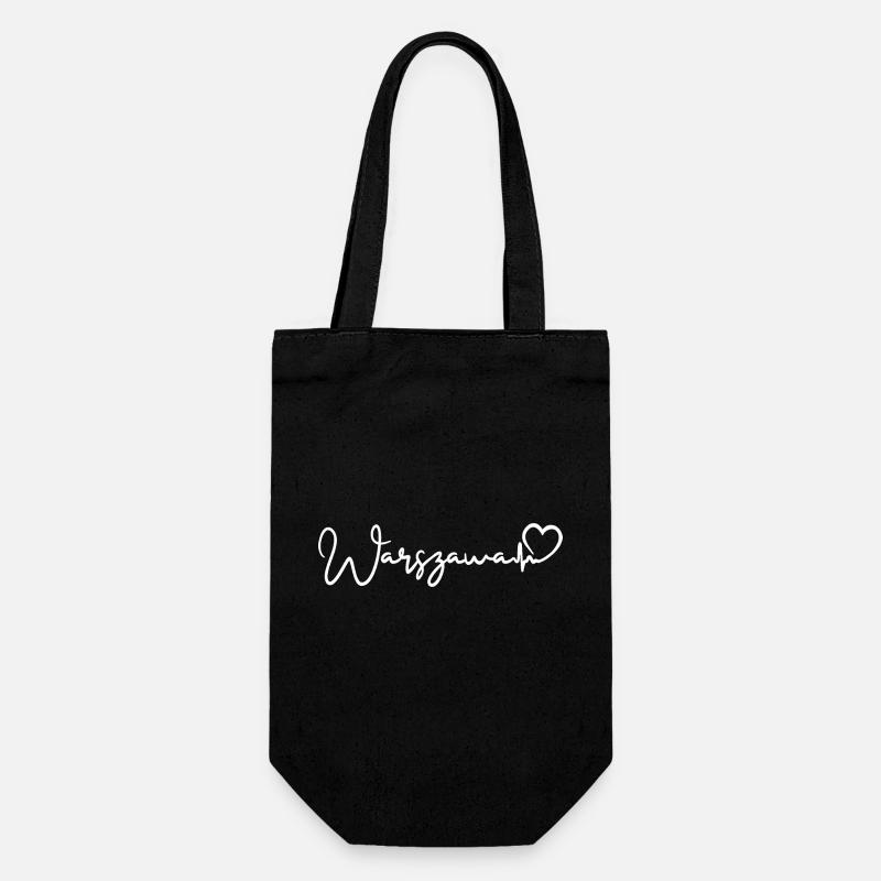 Warszawa Heartbeat Varsovie - Sac à bouteille - noir