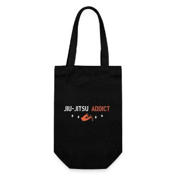 jiu jitsu addict - Gift Bag for Bottles - black - Front