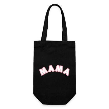 MAMA Cool Mom Print - Geschenkbeutel für Flaschen - Schwarz - Vorne