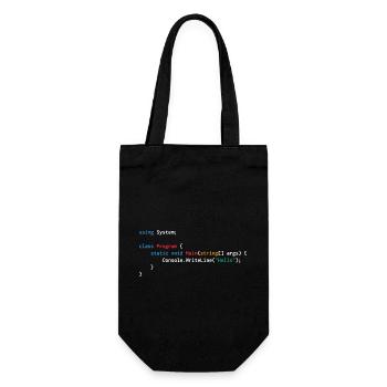 Developer c web humor funny - Gift Bag for Bottles - black - Front