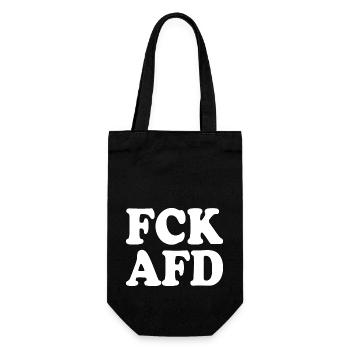 Fck afd - Geschenkbeutel für Flaschen - Schwarz - Vorne