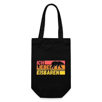 Eisbär Eisbären - Geschenkbeutel für Flaschen - Schwarz - Vorne