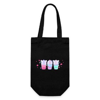 Cartoon süßer Tee für Mädchen - Geschenkbeutel für Flaschen - Schwarz - Vorne