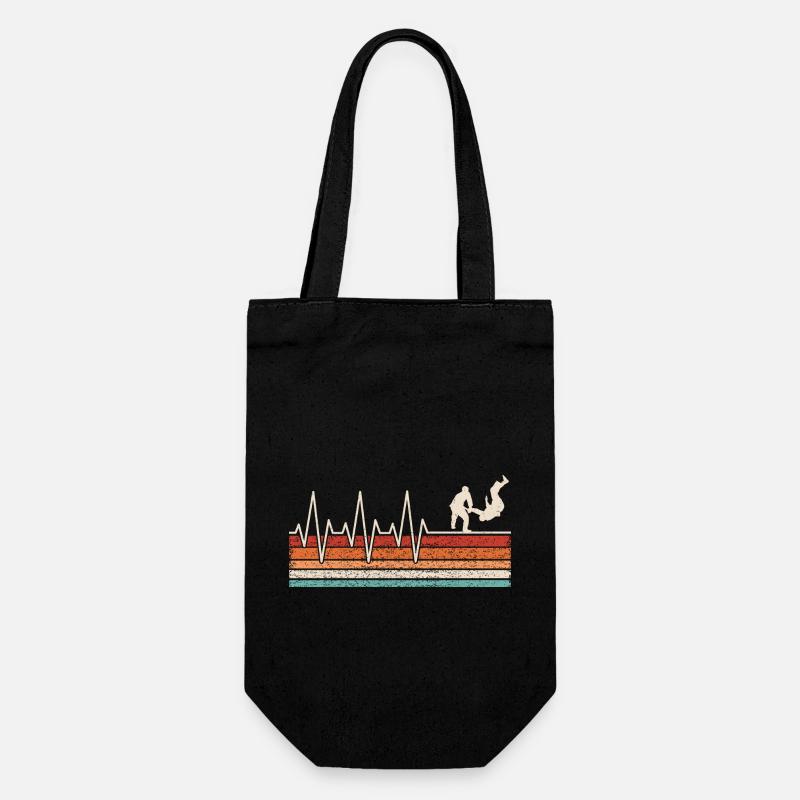Battement de cœur du judo - Sac à bouteille - noir