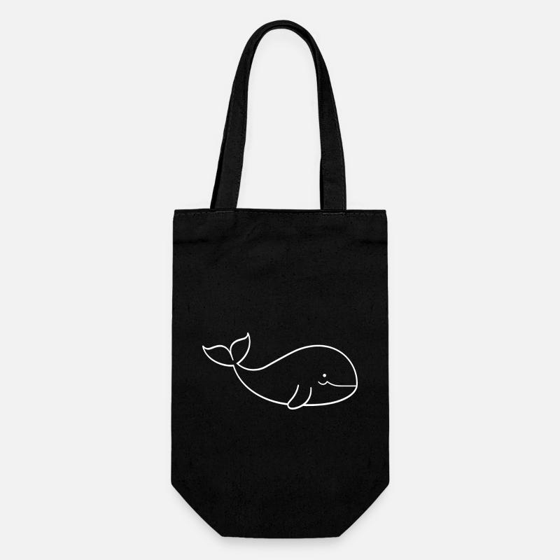 Baby-Wal - Geschenkbeutel für Flaschen - Schwarz
