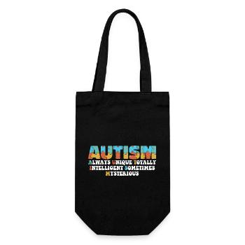 Autism Awareness Month Puzzle Always Unique And - Geschenkbeutel für Flaschen - Schwarz - Vorne