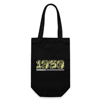 1958 Jubiläumsgeschenk Jahrgang 1958 Armee - Geschenkbeutel für Flaschen - Schwarz - Vorne