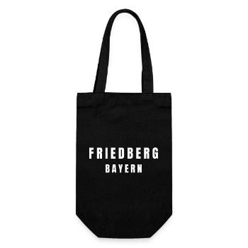 Friedberg Bayern - Geschenkbeutel für Flaschen - Schwarz - Vorne