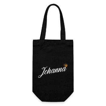 Johanna Custom Name für Frauen Kinder Kleinkinder - - Geschenkbeutel für Flaschen - Schwarz - Vorne