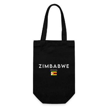 Drapeau du Zimbabwe, fierté zimbabwéenne - Sac à bouteille - noir - Devant