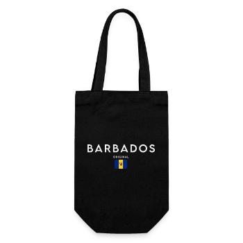 Flagge von Barbados, Barbados-Stolz - Geschenkbeutel für Flaschen - Schwarz - Vorne