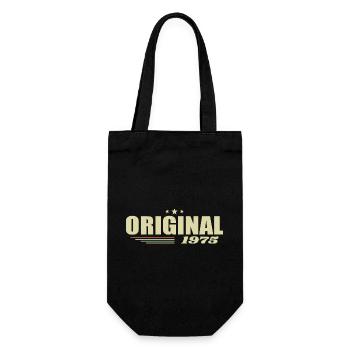 50. Geburtstag 50 Jahre Original 1975 - Geschenkbeutel für Flaschen - Schwarz - Vorne