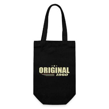 65. Geburtstag 65 Jahre Original 1960 - Geschenkbeutel für Flaschen - Schwarz - Vorne