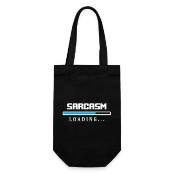 Sarcasm Loading Beam Saying - Gift Bag for Bottles - black - Front