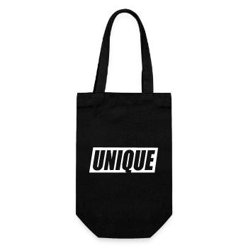 Unique Einzigartig Unikat Selbstwert Einzig Artig - Geschenkbeutel für Flaschen - Schwarz - Vorne