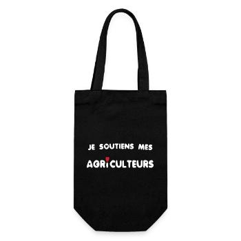 peasant farmer - Gift Bag for Bottles - black - Front
